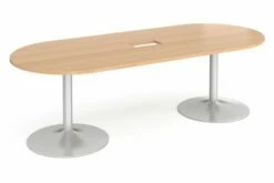 Wolfe Power Ready Radial End Boardroom Table
