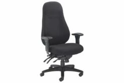 Jansen 24 Hour High Back Fabric Operator Chair (Black)