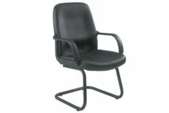 Dulce Leather Faced Cantilever Chair
