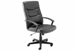 Dulce High Back Black Polyurethane Executive Chair