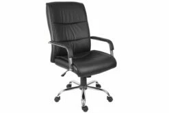 Kirkby Executive Leather Faced Chair (Black)