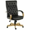 Warwick Leather Faced Executive Chair (Black)