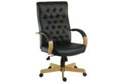 Warwick Leather Faced Executive Chair (Black)