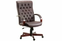 Warwick Leather Faced Executive Chair (Burgundy)