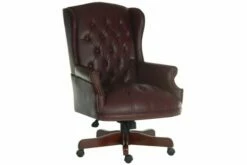 Chairman Swivel Chair Burgundy