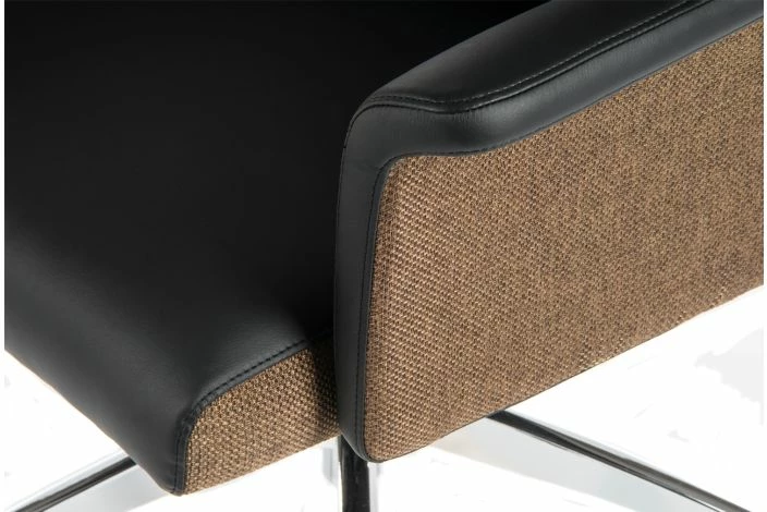 Panache High Back Executive Leather Look Chair Black - Image 2