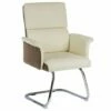 Panache Leather Look Cantilever Chair (Cream)