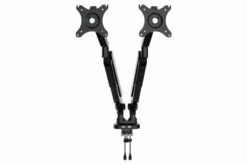 Flush Gas Spring Double Monitor Arm