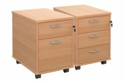 Thrifty Next-Day Mobile Pedestal Beech