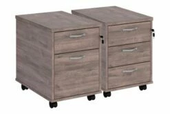 All Grey Oak Mobile Pedestal