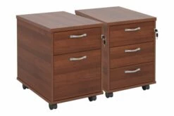 Thrifty Next-Day Mobile Pedestal Walnut