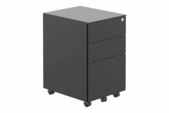 All Black Metal Mobile Pedestal