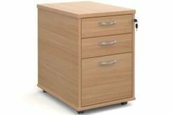All Beech Tall Mobile 3 Drawer Pedestal