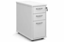 Thrifty Next-Day Tall Slimline Mobile Pedestal White