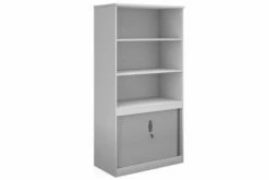All White Premium Systems Multi Storage Open Top Tambour Cupboards