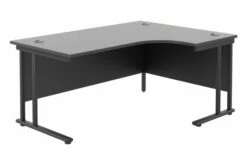 All Black Double C-Leg Right Hand Ergonomic Desk