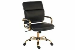 Cedric Faux Leather Vintage Executive Chair (Black)
