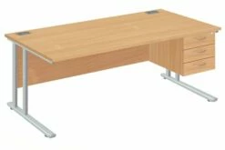Proteus II Clerical Desk With 3 Drawers