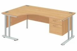 Proteus II Left Hand Ergonomic Desk With 2 Drawers