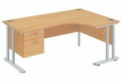 Proteus II Right Hand Ergonomic Desk With 2 Drawers